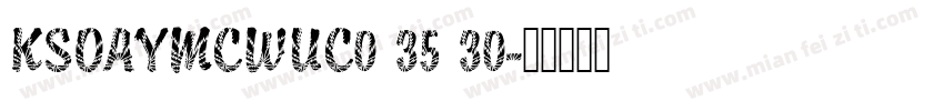 KSOAYMCWUC0 35 30字体转换